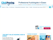 Tablet Screenshot of clickhearing.com
